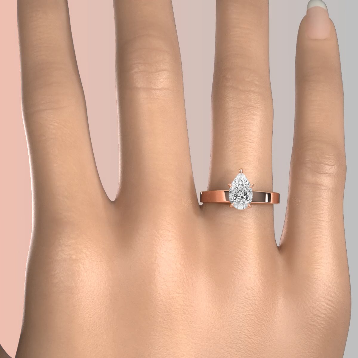 3.5mm Cathedral Style Flat Edge Solitaire Lab Grown Diamond IGI Certified Engagement Ring 4g Setting 1.00 Ctw.